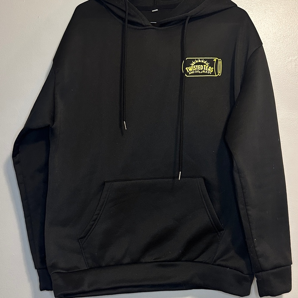 Twisted Tea Black Hoodie with Yellow Logo